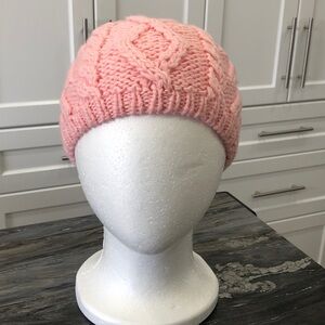 GKS Kids Pink Cable Knit Beanie  – Handmade
